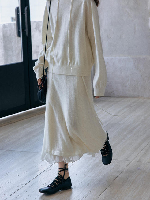 Aelra Mohair Wool Wrap Skirt